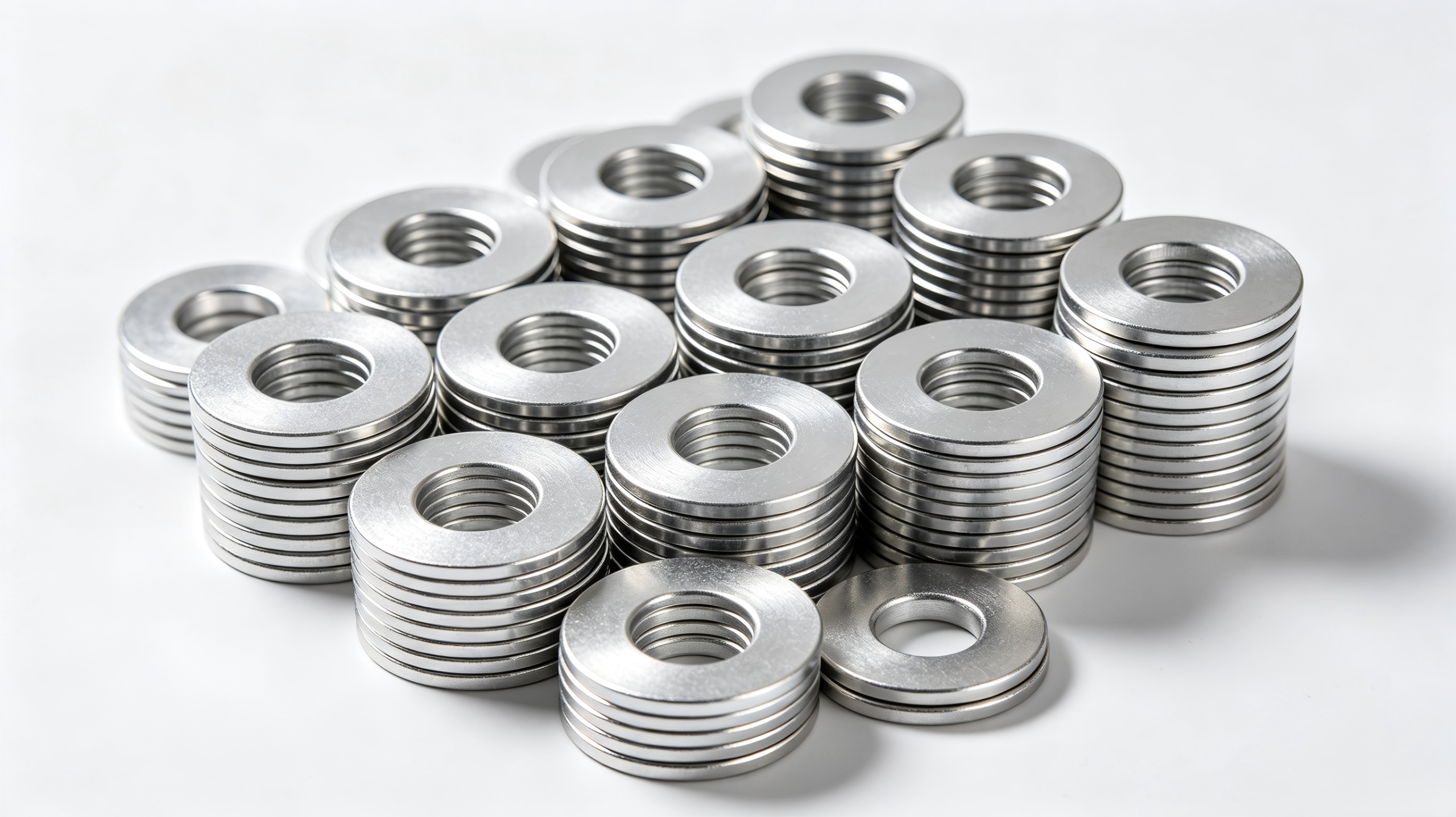 Bulk aluminum washers standard CNC components