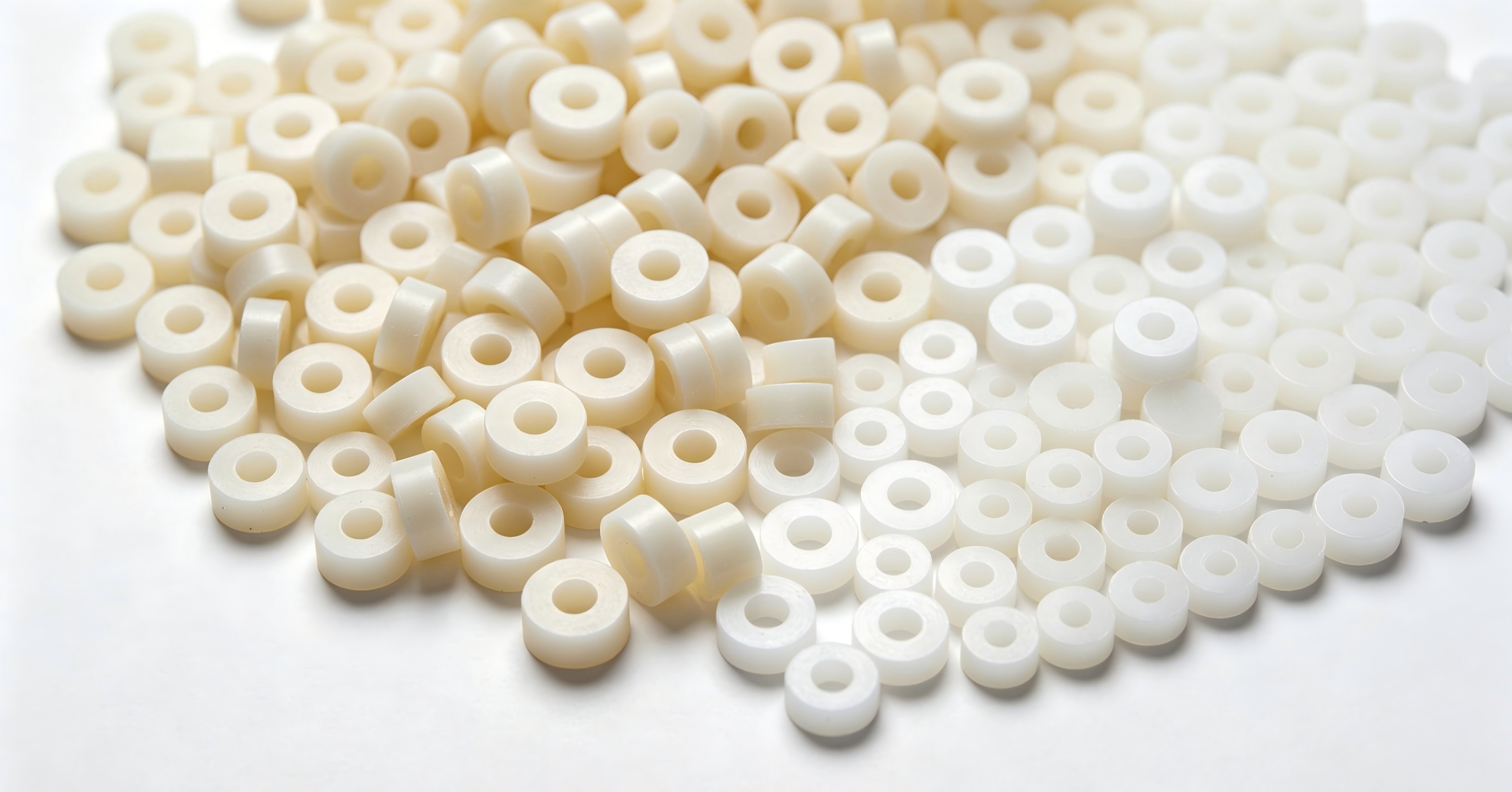 Bulk nylon & plastic washers standard CNC components bulk supply