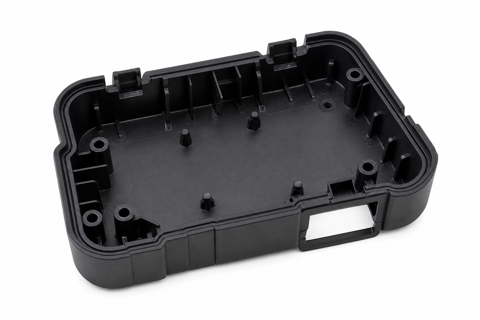 single injection molded plastic housing