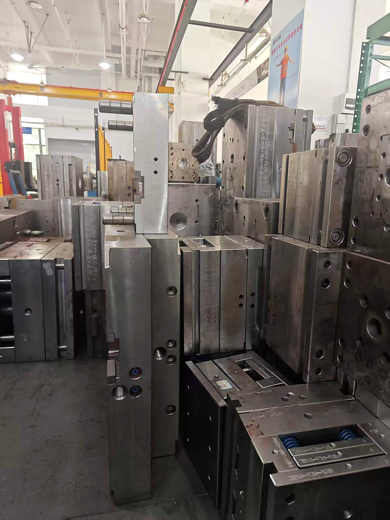 Custom mold components on the factory floor