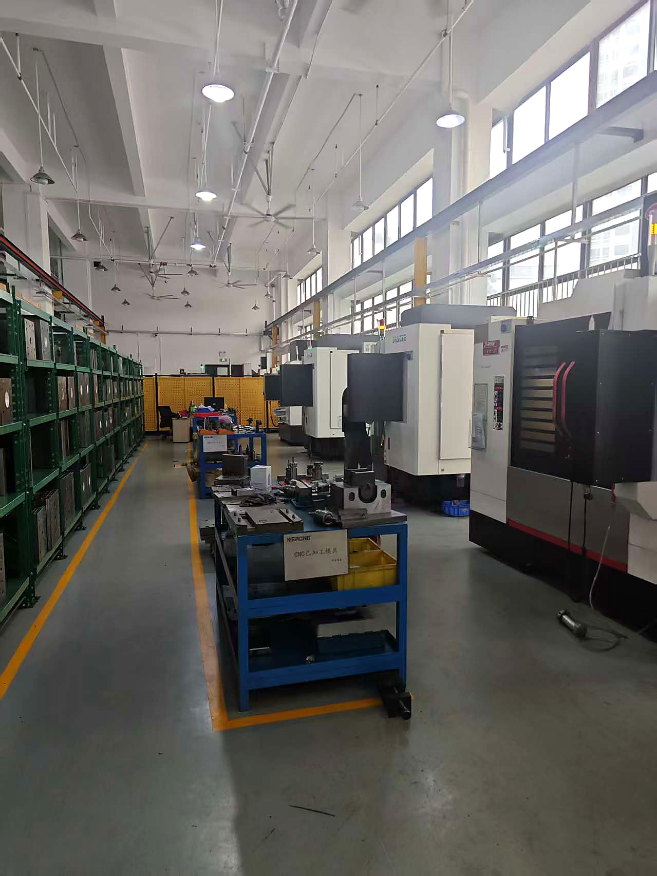 CNC machining production line and factory workshop